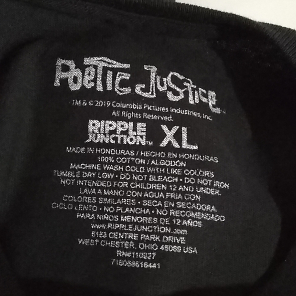 Poetic Justice Tupac Tee Size XL - Picture 4 of 4